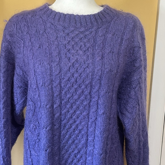 Vintage Chunky Mohair Fuzzy Knit Sweater Granny Grunge - Picture 2 of 12